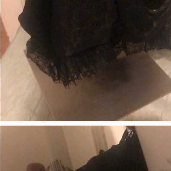 Designer Dress with white Leopard Underlay - Picture 3 of 4